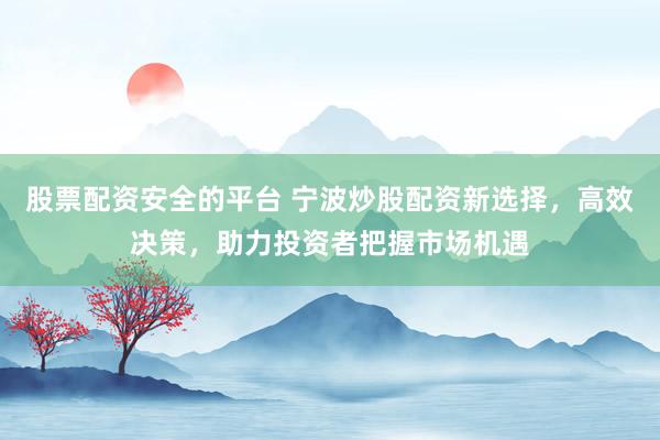 股票配资安全的平台 宁波炒股配资新选择，高效决策，助力投资者把握市场机遇