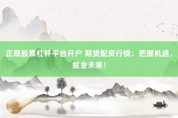 正规股票杠杆平台开户 期货配资行情：把握机遇，掘金未来！