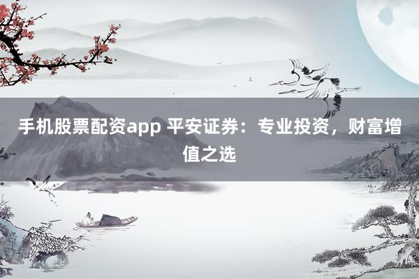 手机股票配资app 平安证券：专业投资，财富增值之选