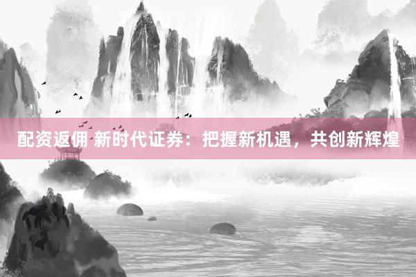 配资返佣 新时代证券：把握新机遇，共创新辉煌