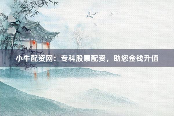 小牛配资网：专科股票配资，助您金钱升值