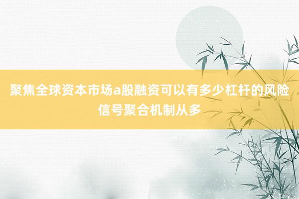 聚焦全球资本市场a股融资可以有多少杠杆的风险信号聚合机制从多